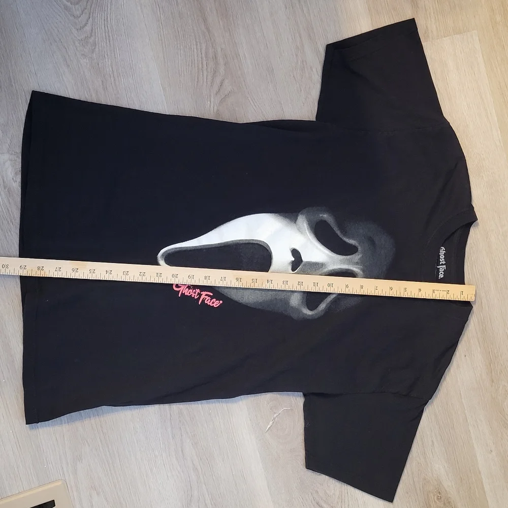Ghost Face Scream Movie Horror Villain Black T-shirt Unisex M (38 / 40) - Picture 7 of 12